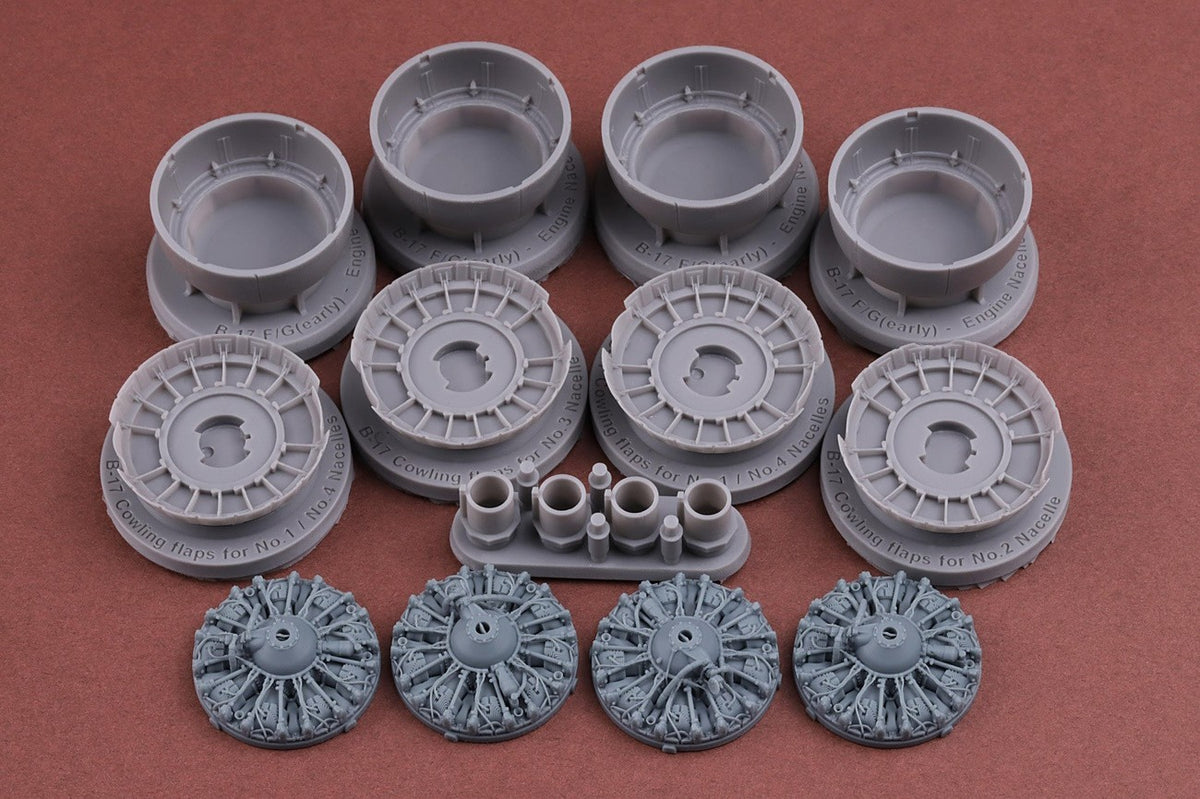 SBS Model SBS48090 1:48 Boeing B-17F/G (Early) Flying Fortress Engine & Cowling set