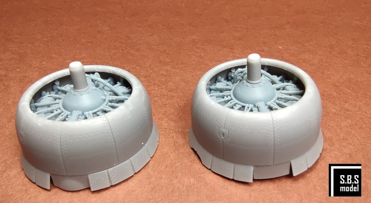 SBS Model SBS48090 1:48 Boeing B-17F/G (Early) Flying Fortress Engine & Cowling set