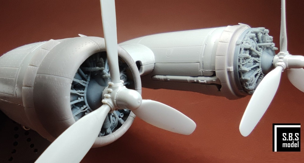 SBS Model SBS48090 1:48 Boeing B-17F/G (Early) Flying Fortress Engine & Cowling set