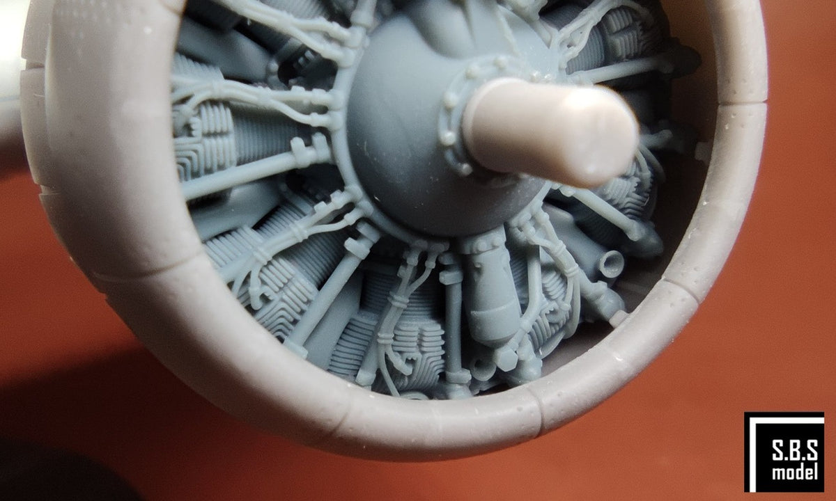 SBS Model SBS48090 1:48 Boeing B-17F/G (Early) Flying Fortress Engine & Cowling set