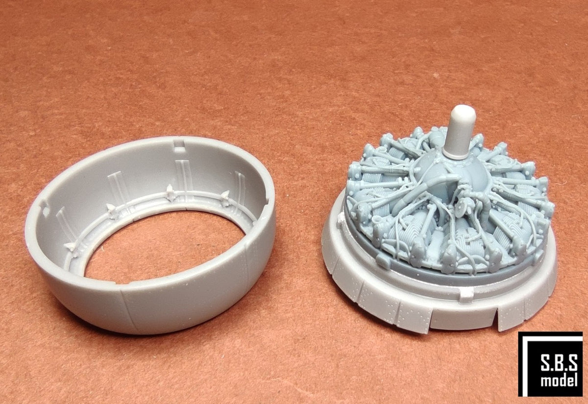 SBS Model SBS48090 1:48 Boeing B-17F/G (Early) Flying Fortress Engine & Cowling set