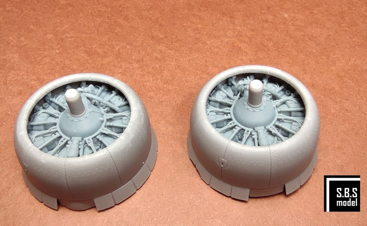 SBS Model SBS48090 1:48 Boeing B-17F/G (Early) Flying Fortress Engine & Cowling set