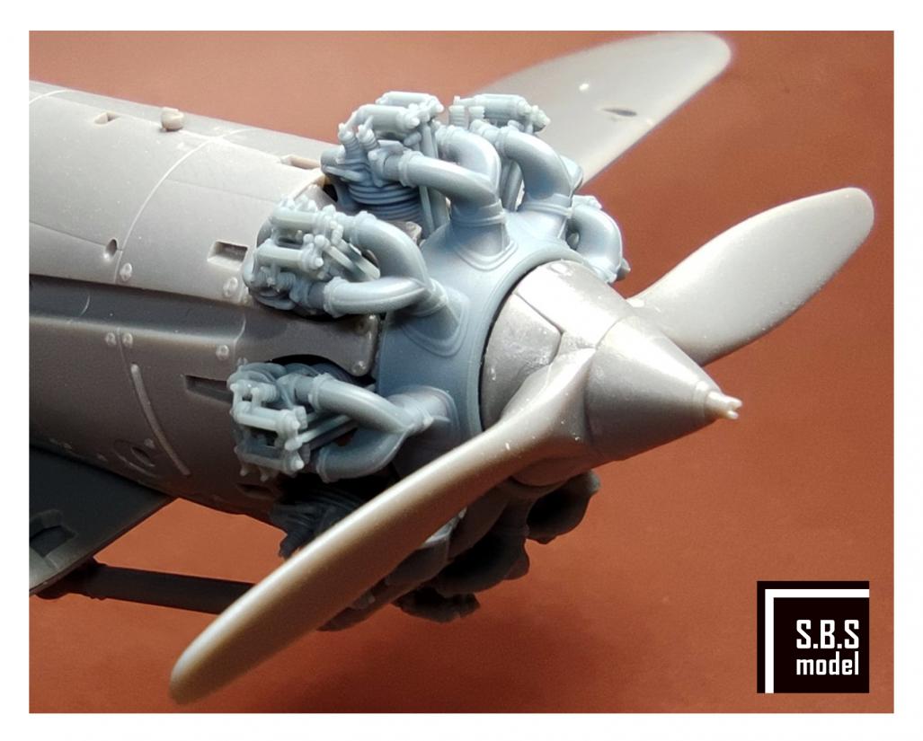 SBS Model SBS48091 1:48 Bristol Bulldog engine upgrade set (without rocker covers)