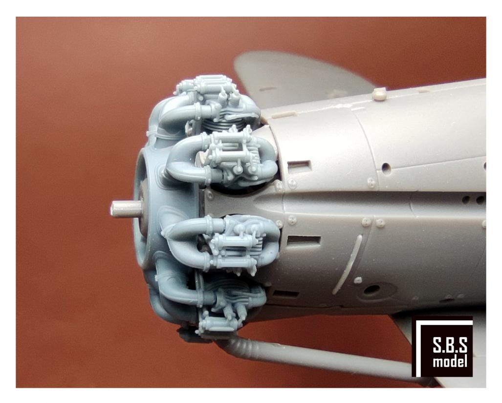 SBS Model SBS48091 1:48 Bristol Bulldog engine upgrade set (without rocker covers)