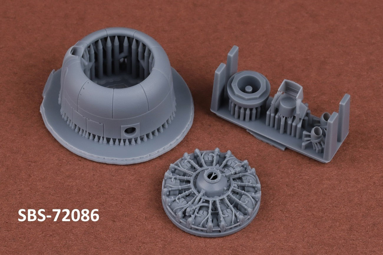 SBS Model 72086 1:72 Douglas SBD-2/3 Dauntless engine & cowling set