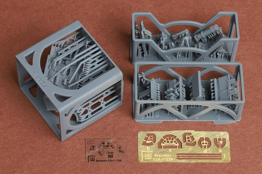 SBS Model SBS72095 1:72 Brewster F2A-1 Buffalo cockpit interior set
