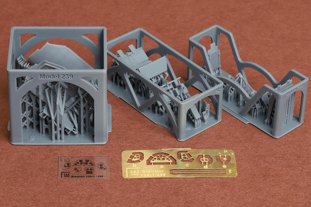 SBS Model SBS72096 1:72 Finnish Brewster B-239 Buffalo cockpit interior set