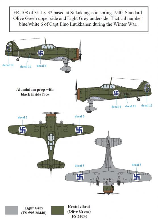 SBS Model SBSD4816D 1:48 Fokker D.XXI (Mercury engine) Finnish Air Force WW II