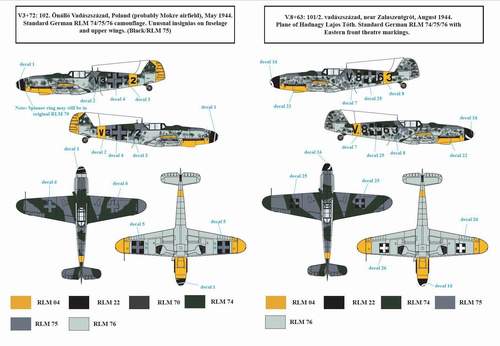 SBS Model SBSD4820D 1:48 Messerschmitt Bf-109G-6 in Hungarian Service Vol. I