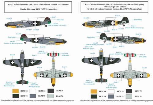 SBS Model SBSD4827D 1:48 Messerschmitt Bf-109G-2, Bf-109G-4 in Hungarian Service