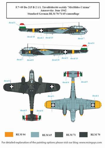 SBS Model SBSD4828D 1:48 Dornier Do-215B-2/Do-215B-4 in Hungarian Service