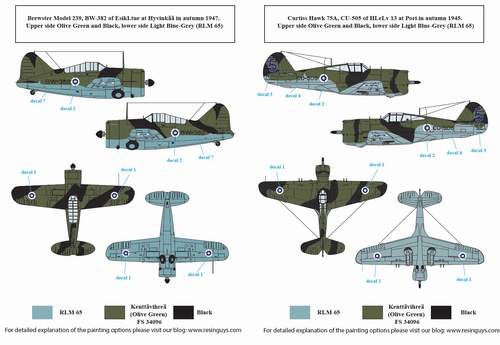 SBS Model SBSD4837D 1:48 Finnish Fighters - Post War Markings