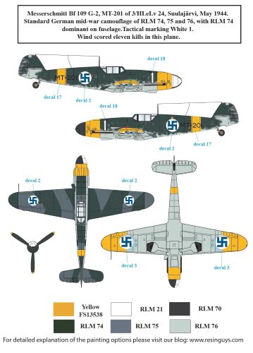 SBS Model SBSD4839D 1:48 Hans Wind - Finland's Top Ace II Vol.II Includes Messerschmitt Bf-109G-2/Bf-109G-6, Brewster B-239 Buffalo,