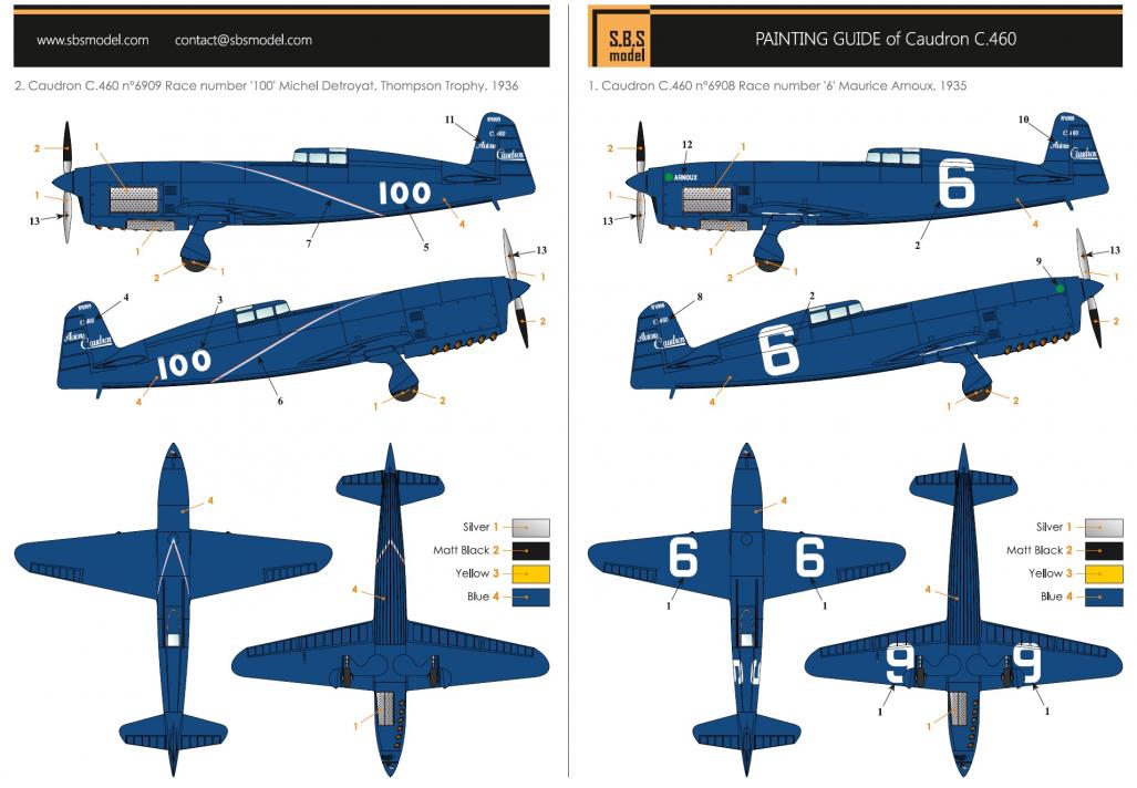 SBS Model SBS4009 1:48 Caudron C.460