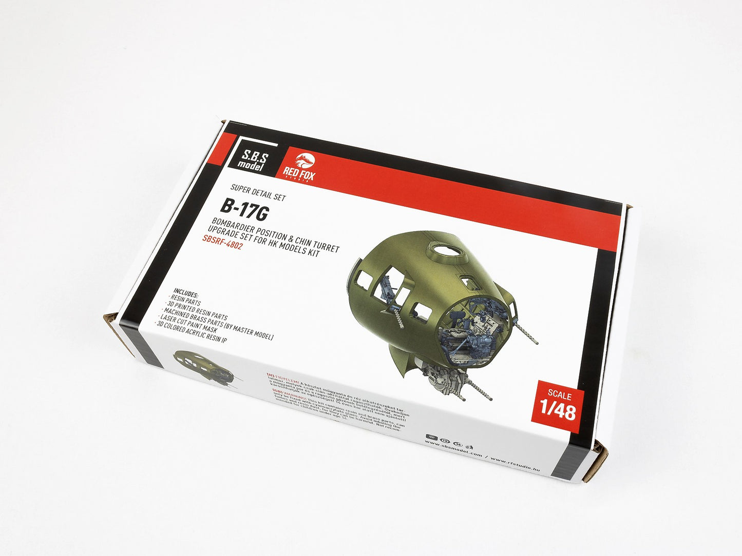 SBS Model RF4802 1:48 B-17G Flying Fortress Super Detail Set (bombardier position and chin-turret)