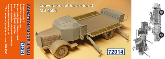 Schatton Modellbau 72014 1:72 Conversion Set for the Armoured Cabin Versions of the Mercedes 4500 Types