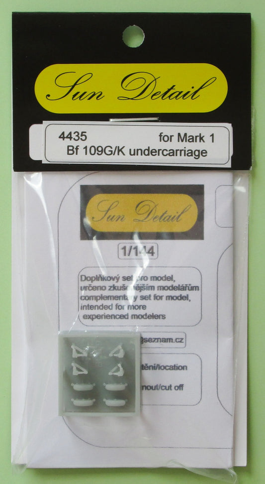 Sun Details 4435 1:144 Messerschmitt Bf-109G/K undercarriage (2 sets)