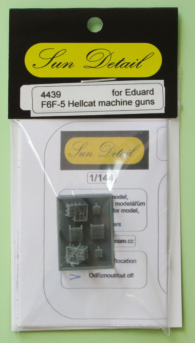 Sun Details 4439 1:144 Grumman Hellcat open wing gun bays w. guns & covers (2 sets),