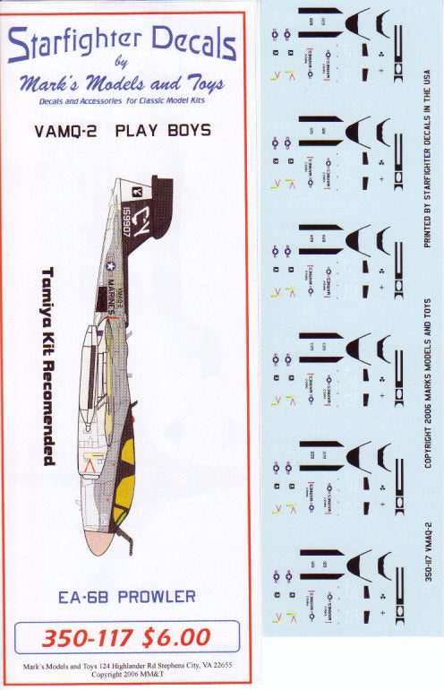 Starfighter Decals 350117S 1:350 VMAQ-2 USS Nimitz CVW-8 1981.