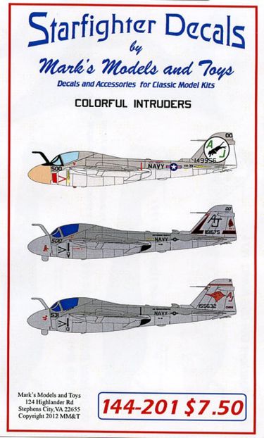 Starfighter Decals 44201 1:144 Colorful Grumman A-6E Intruders