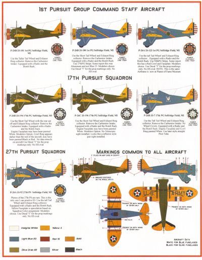 Starfighter Decals 48004 1:48 Boeing P-26 Pt.2 1st Pursuit Group