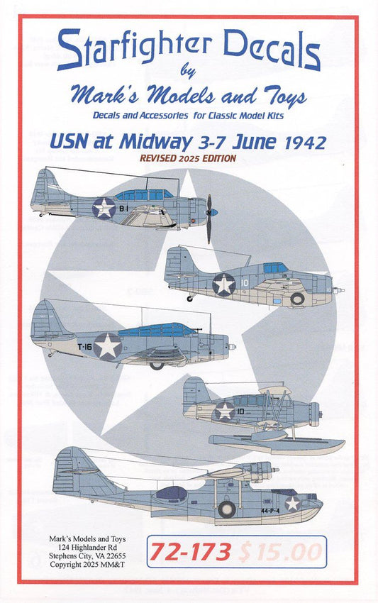 Starfighter Decals 72-173 1:72 USN at Midway