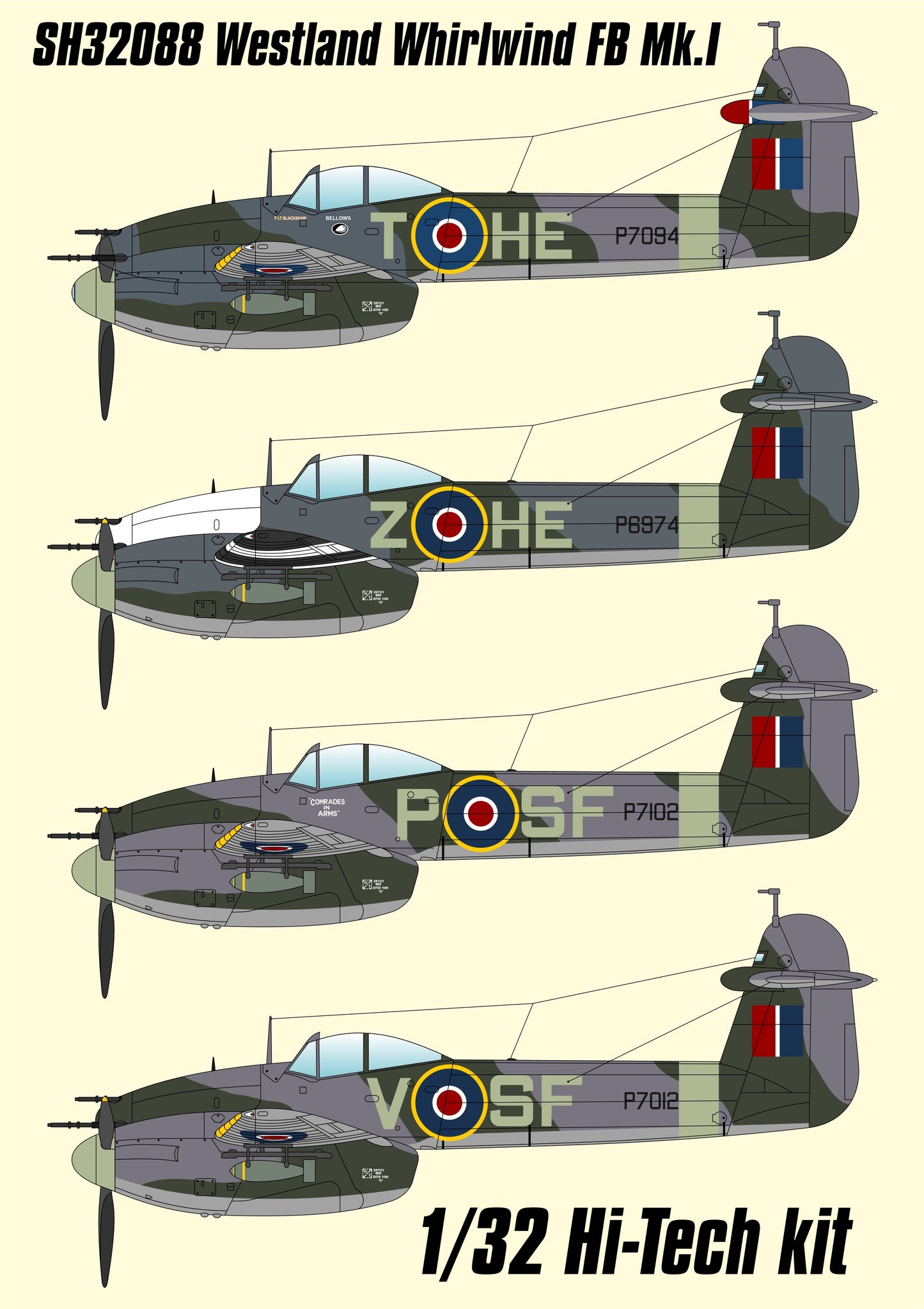 Special Hobby SH32088 1:32 Westland Whirlwind FB Mk.I 'Fighter-Bomber' Hi-Tech version