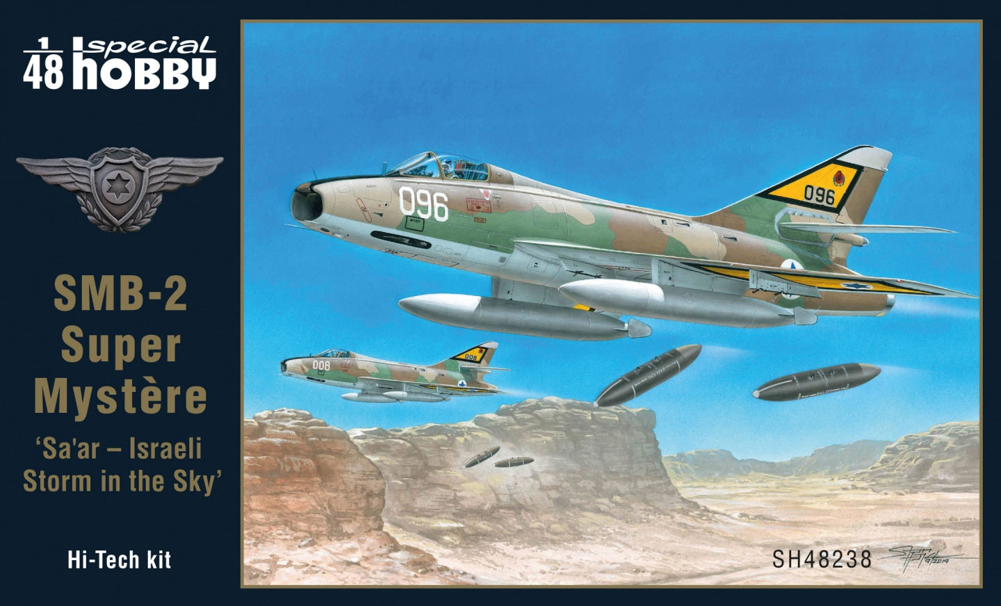 Special Hobby SH 48238B 1:48 Dassault SMB-2 Super Mystere 'Sa'ar ' Israeli Storm in the Sky' Kit+Book