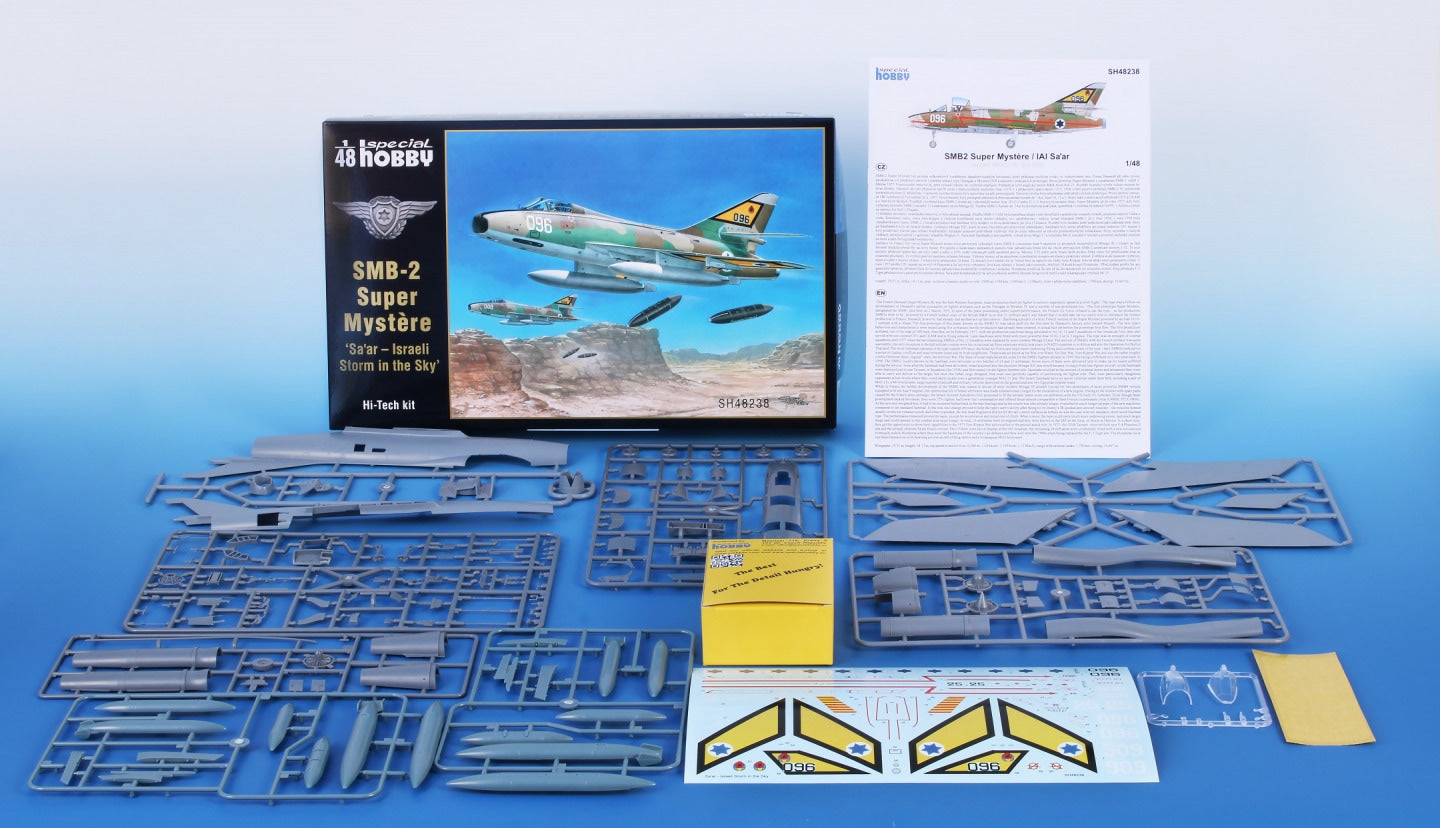 Special Hobby SH 48238B 1:48 Dassault SMB-2 Super Mystere 'Sa'ar ' Israeli Storm in the Sky' Kit+Book