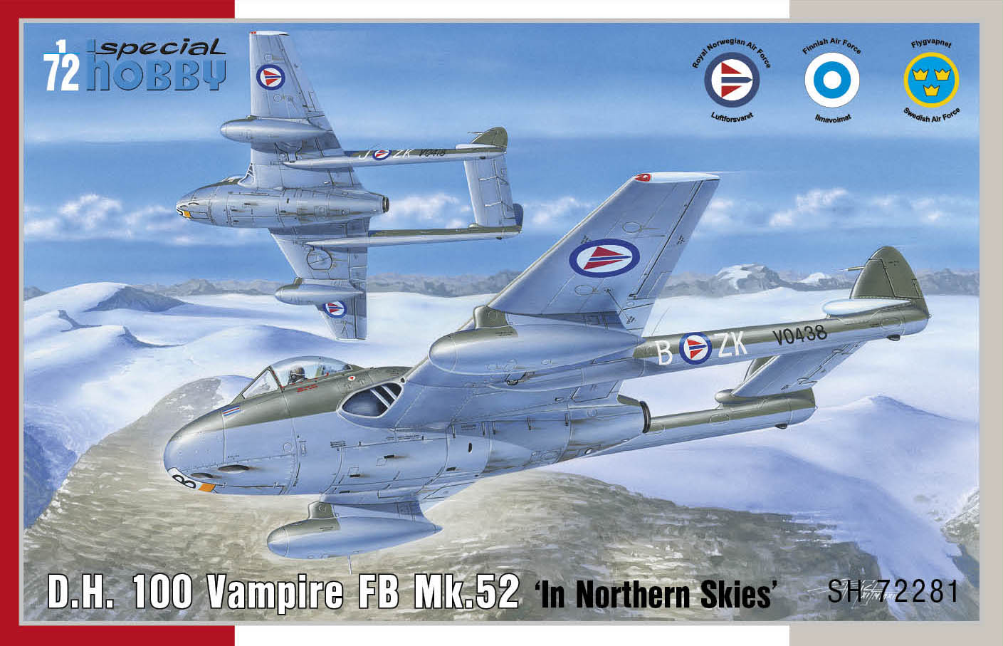 Special Hobby SH72281 1:72 De Havilland Vampire FB Mk.52 'In Northern Skies'