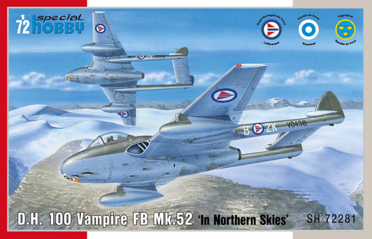 Special Hobby SH72281 1:72 De Havilland Vampire FB Mk.52 'In Northern Skies'