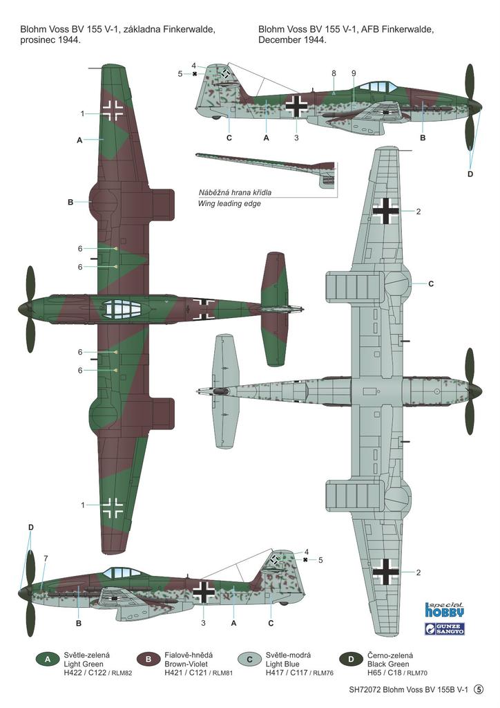 Special Hobby SH72340 1:72 Blohm-und-Voss Bv-155V-1