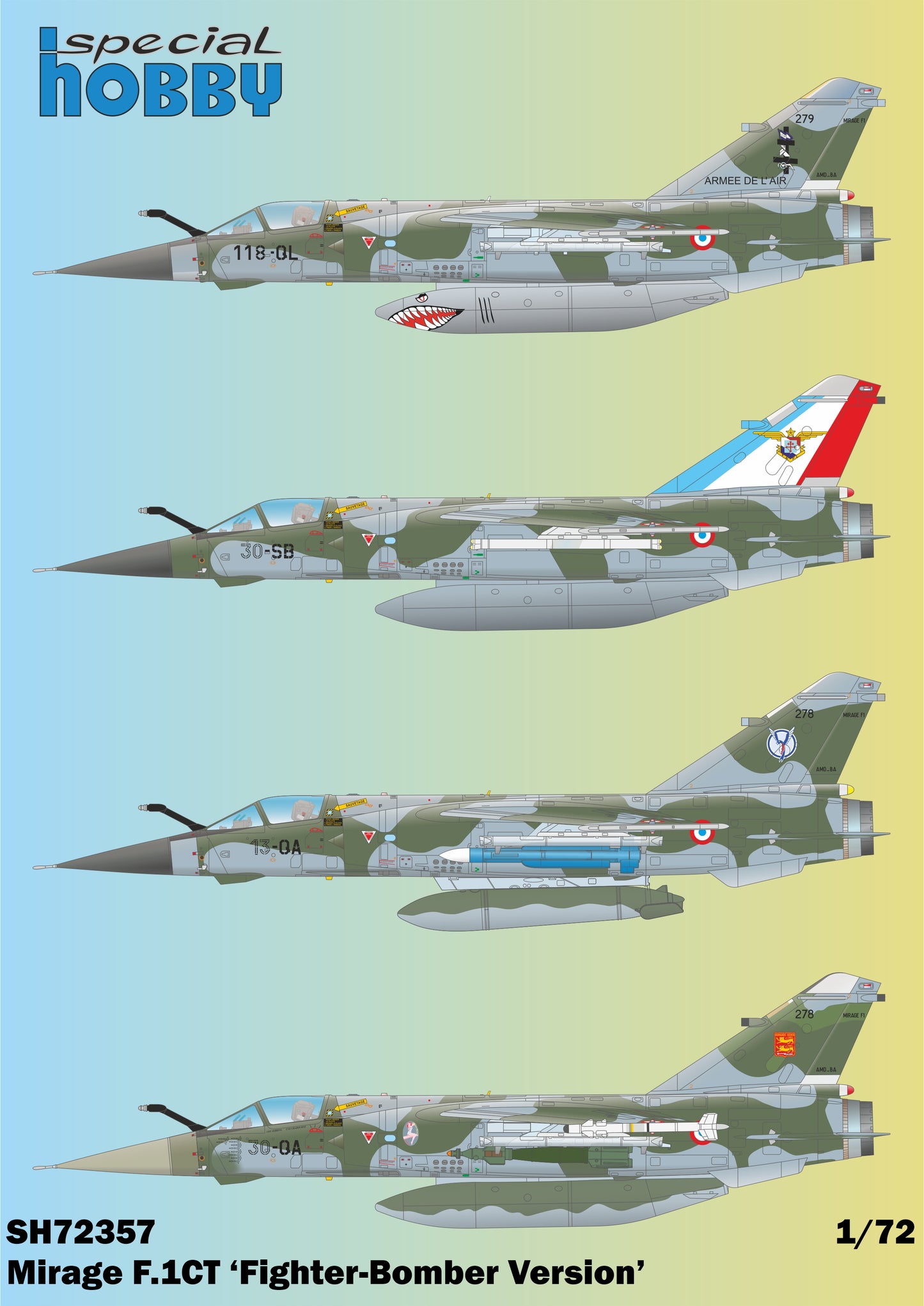 Special Hobby SH72357 1:72 Dassault Mirage F.1CT