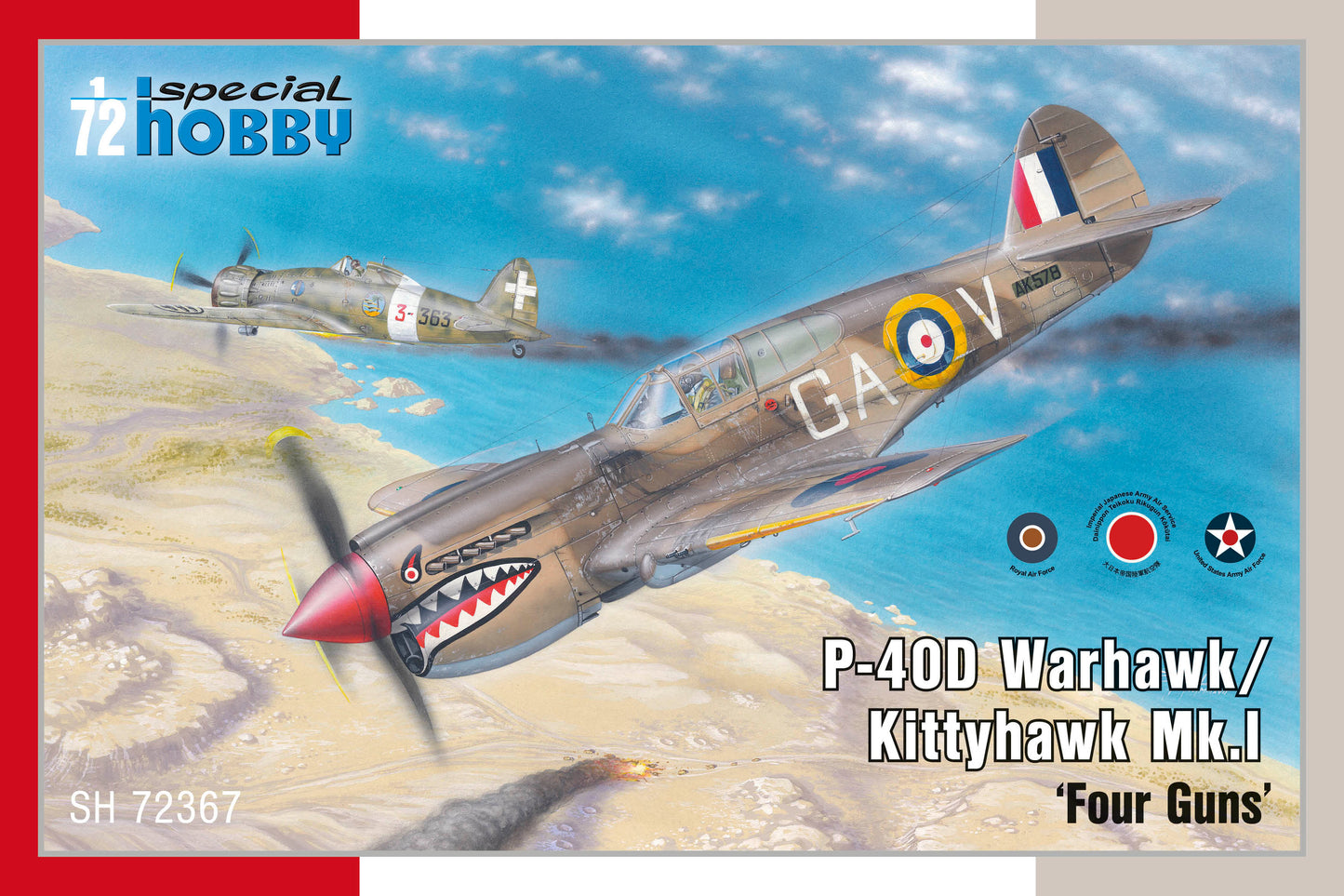 Special Hobby SH72367 1:72 Curtiss P-40D Warhawk/Kittyhawk Mk.I "Four Guns"