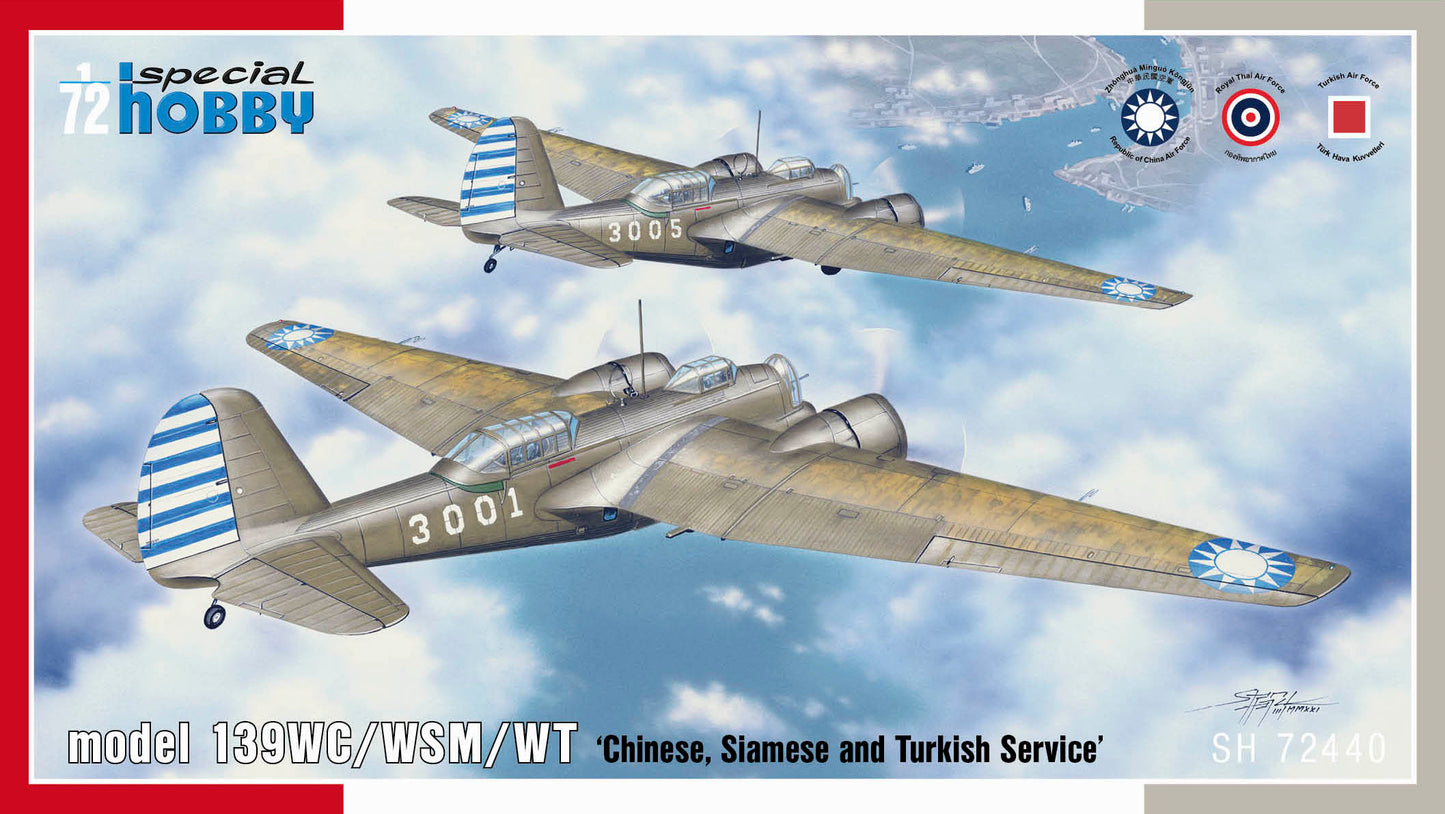 Special Hobby SH72440 1:72 Martin model 139WC/WSM/WT "Chinese, Siamese & Turkish Service"