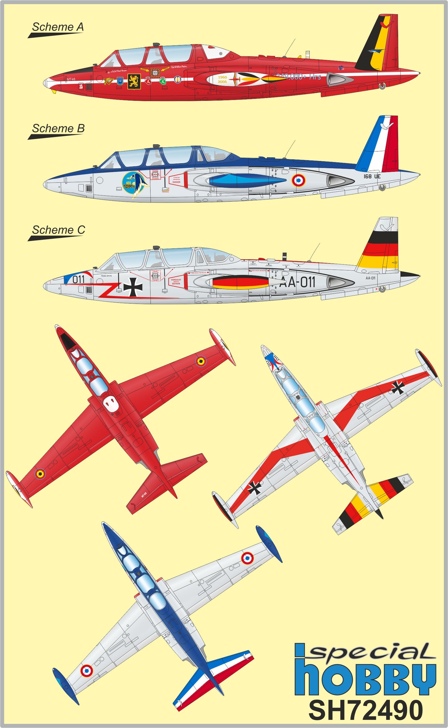 Special Hobby SH 72490 1:72 Fouga CM.170 Magister 'Acrobatic Teams'