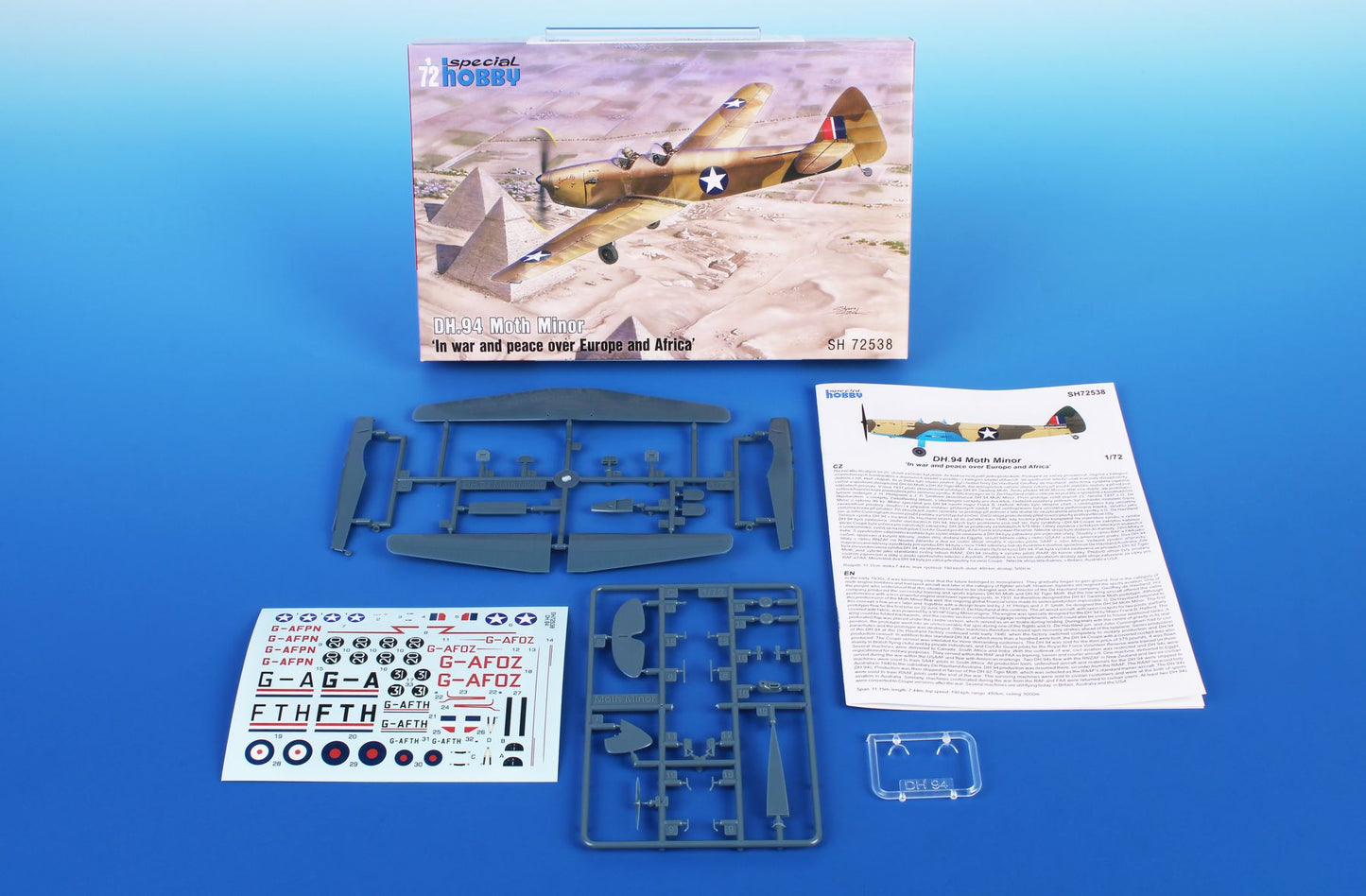Special Hobby SH72538 1:72 de Havilland DH.94 Moth Minor ‘In war and peace over Europe and Africa’
