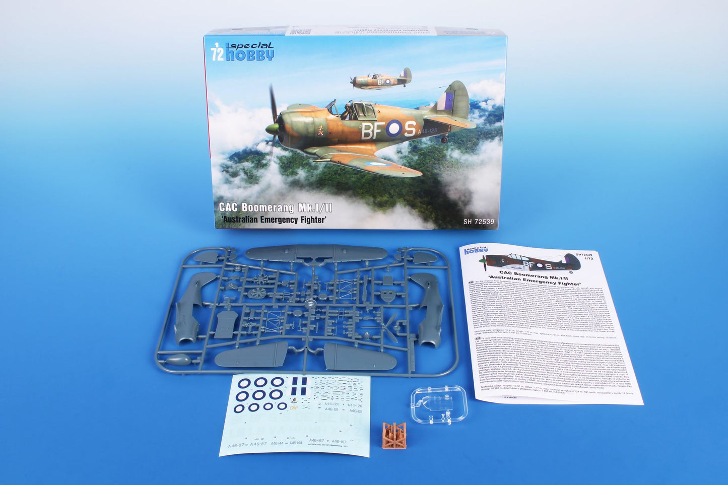 Special Hobby SH72539 1:72 CAC CA.13 Boomerang ‘Australian Emergency Fighter’.