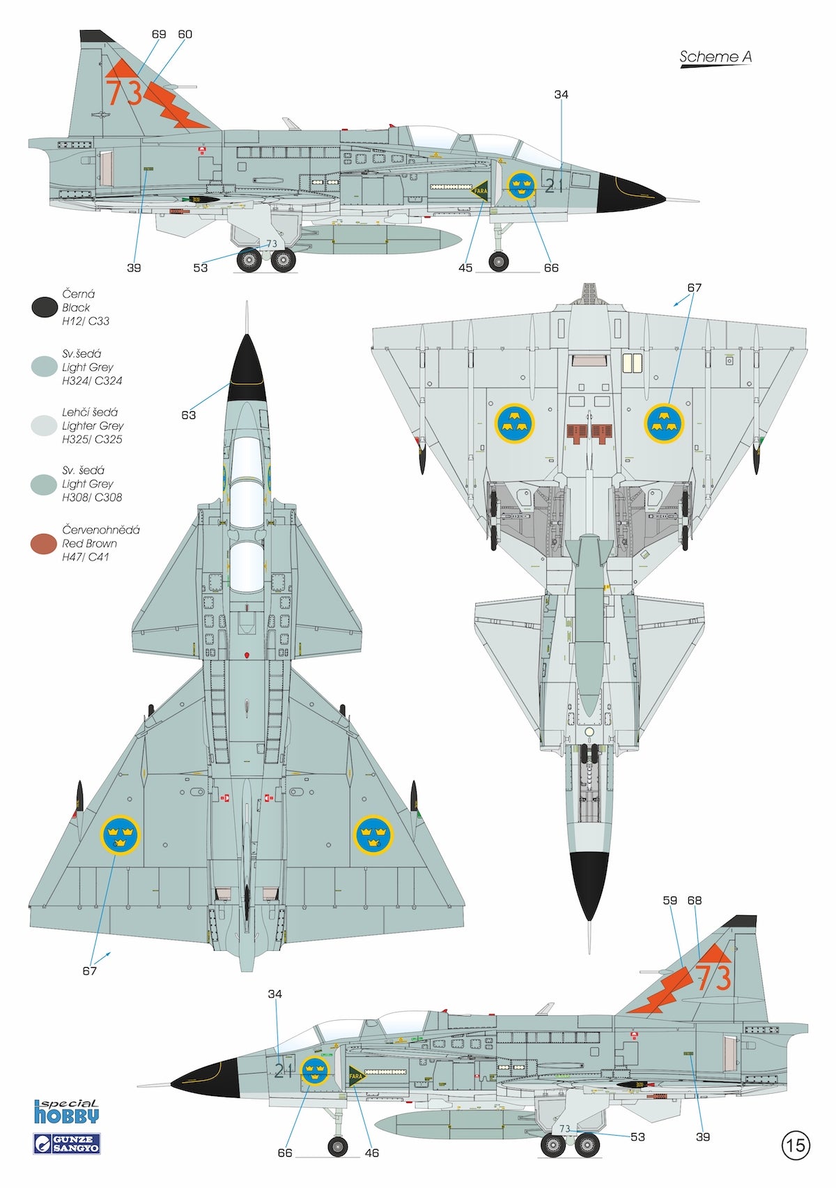 Special Hobby SH72540 1:72 Saab SK-37E Stor-Viggen
