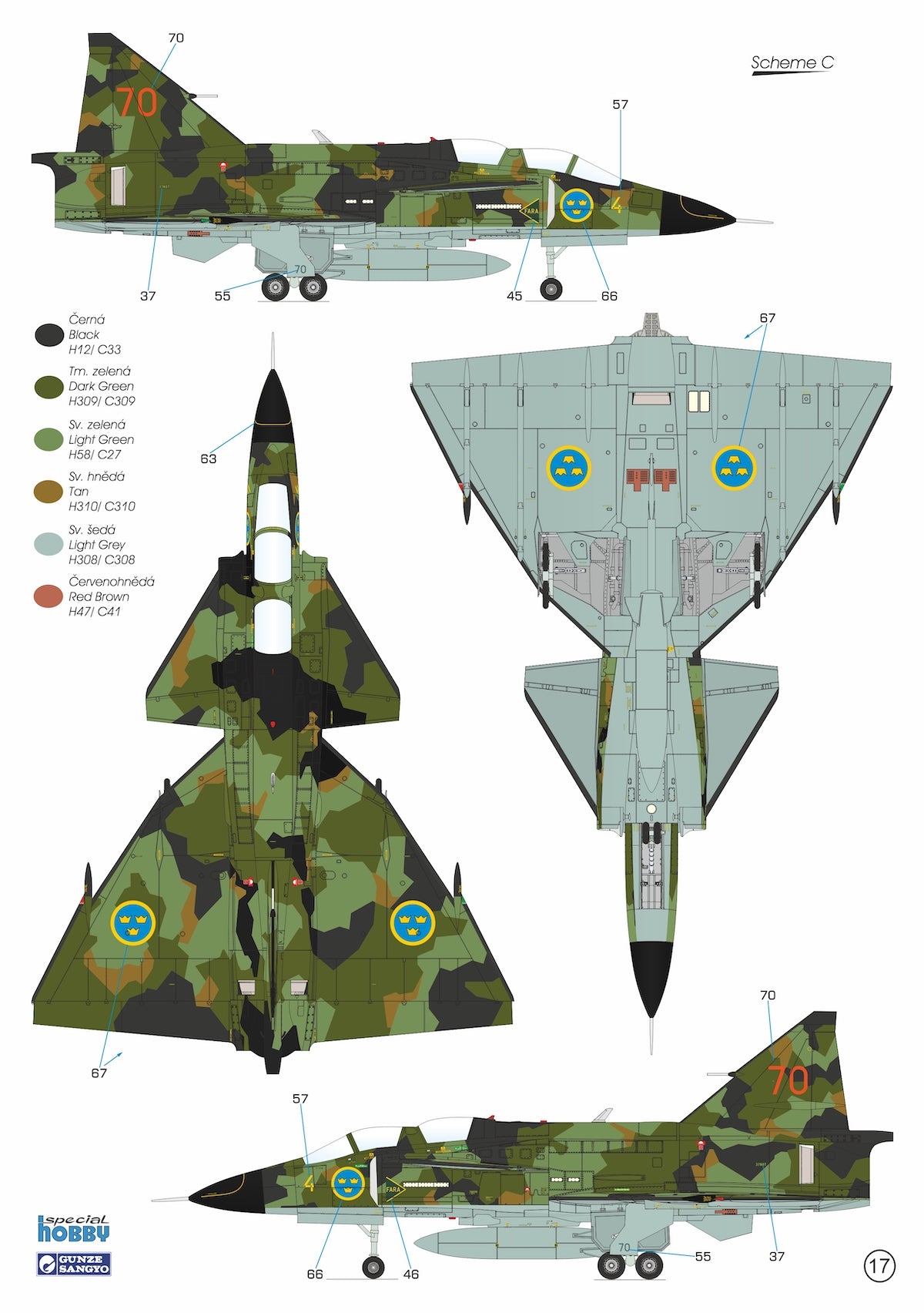 Special Hobby SH72540 1:72 Saab SK-37E Stor-Viggen