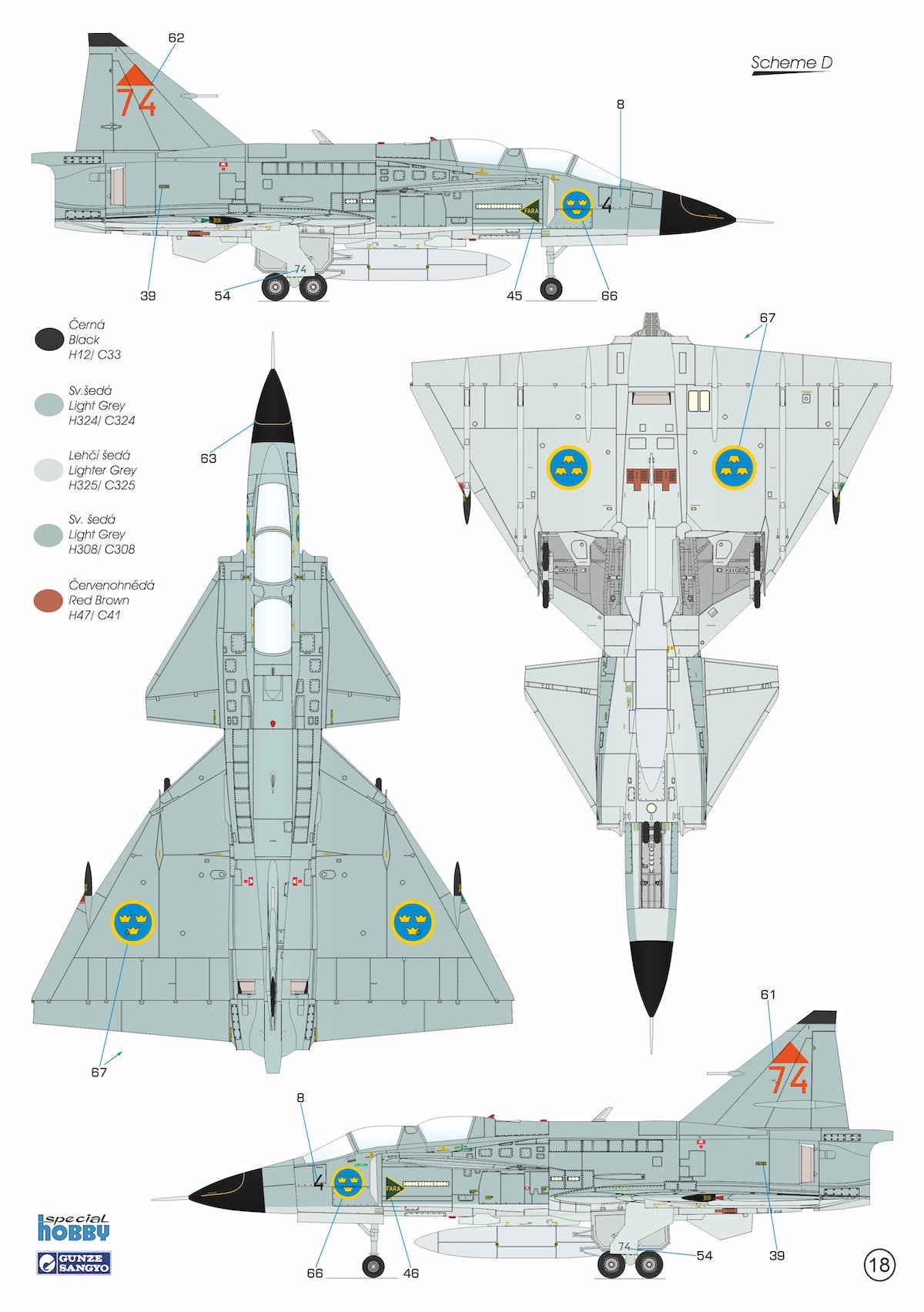Special Hobby SH72540 1:72 Saab SK-37E Stor-Viggen