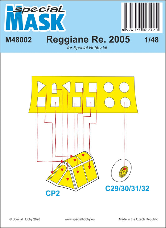 Special Hobby M48002 1:48 Reggiane Re.2005 Paint Mask