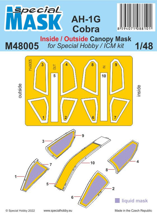 Special Hobby M48005 1:48 Bell AH-1G Cobra Paint Mask