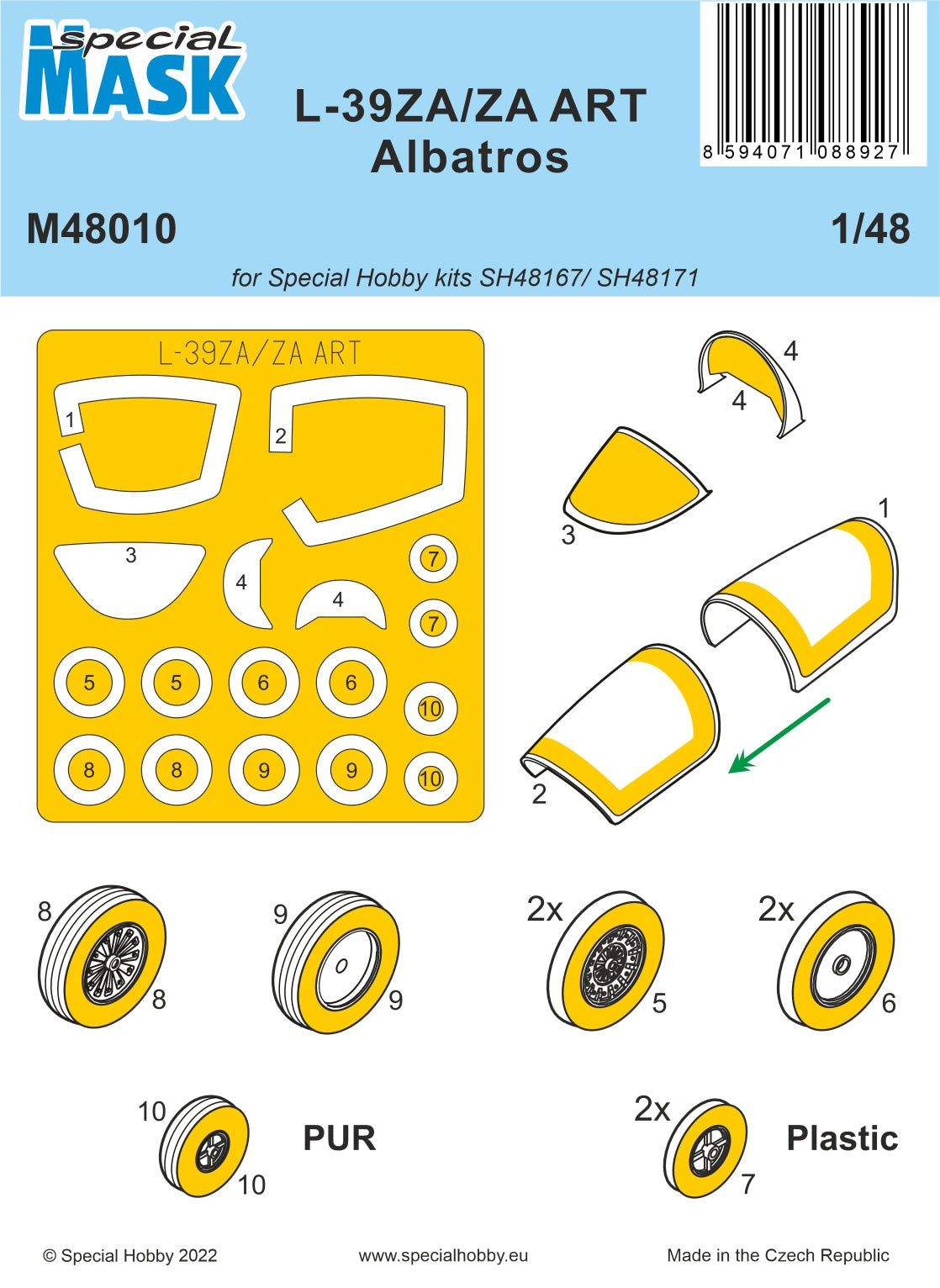 Special Hobby M48010 1:48 L-39ZA Albatros Paint Mask