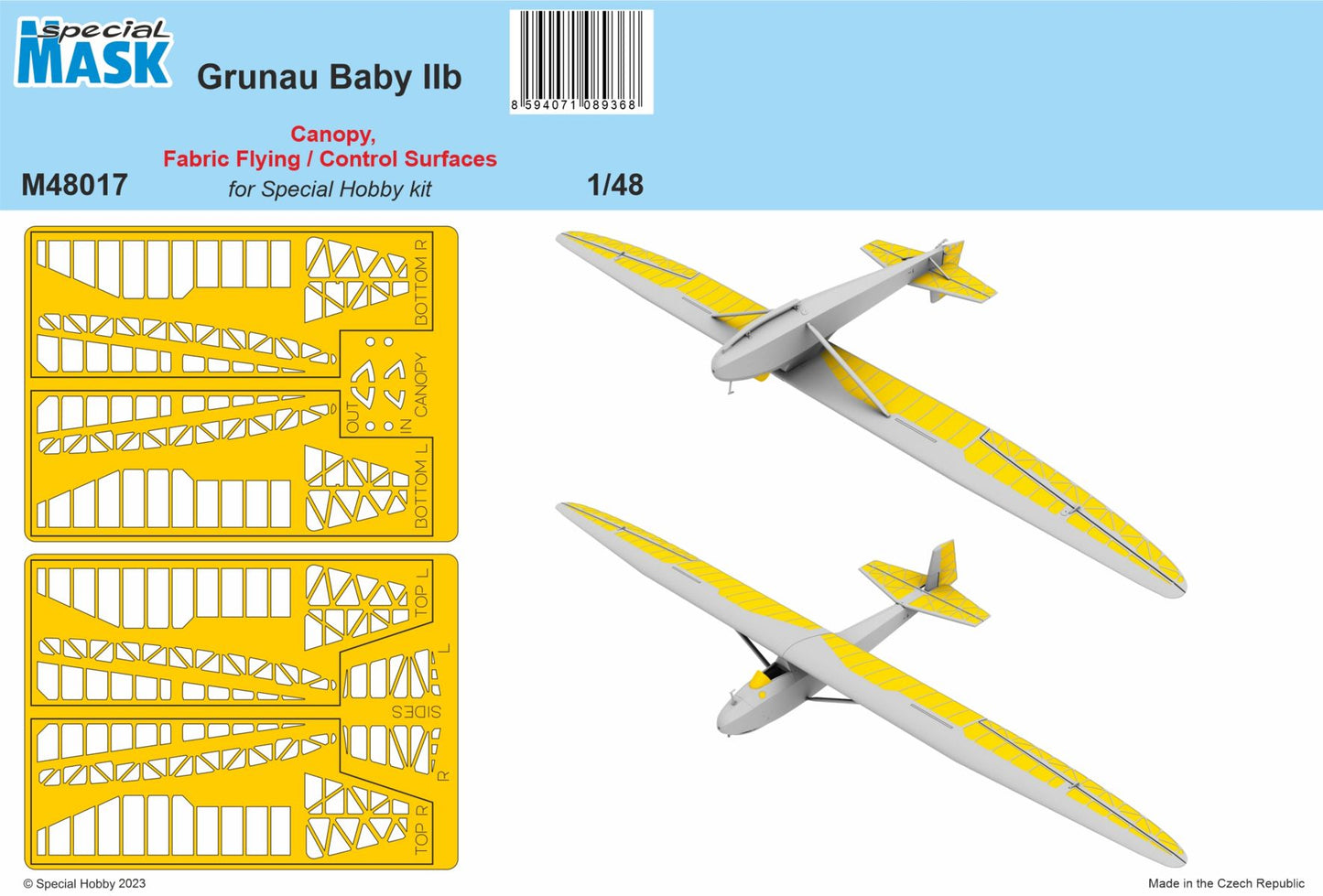 Special Hobby M48017 1:48 Grunau Baby IIB Mask