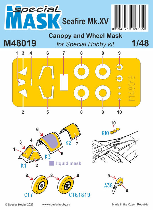 Special Hobby M48019 1:48 Supermarine Seafire Mk.XV Mask