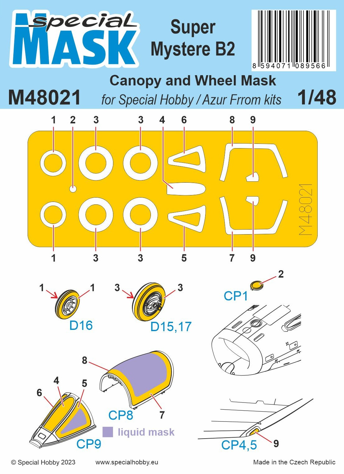 Special Hobby M48021 1:48 Super Mystere SMB-2 Mask