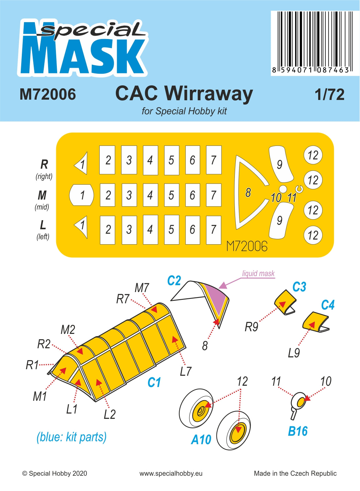 Special Hobby M72006 1:72 CAC CA-9 Wirraway Paint Mask