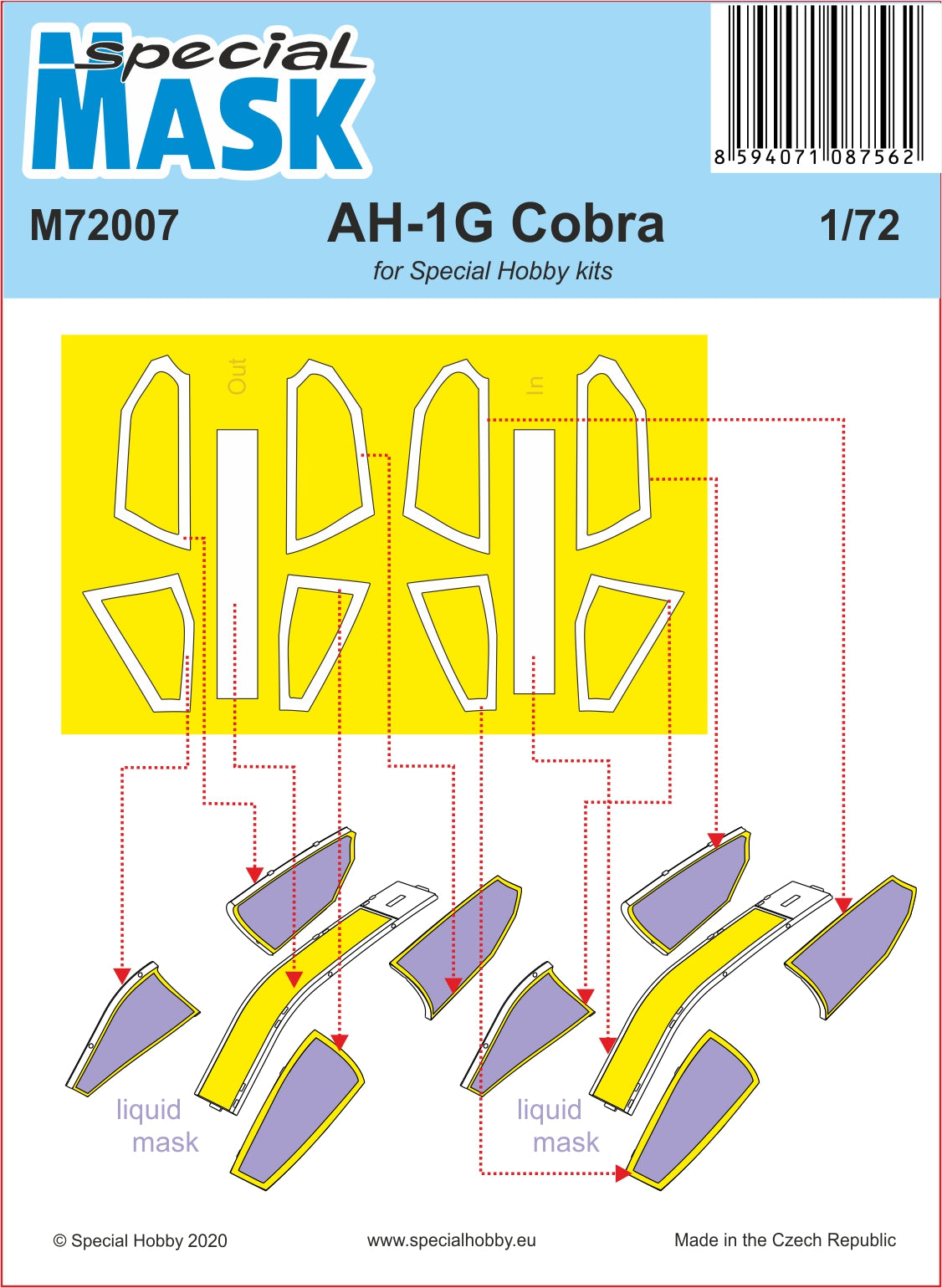 Special Hobby M72007 1:72 Bell AH-1G Cobra Paint Mask