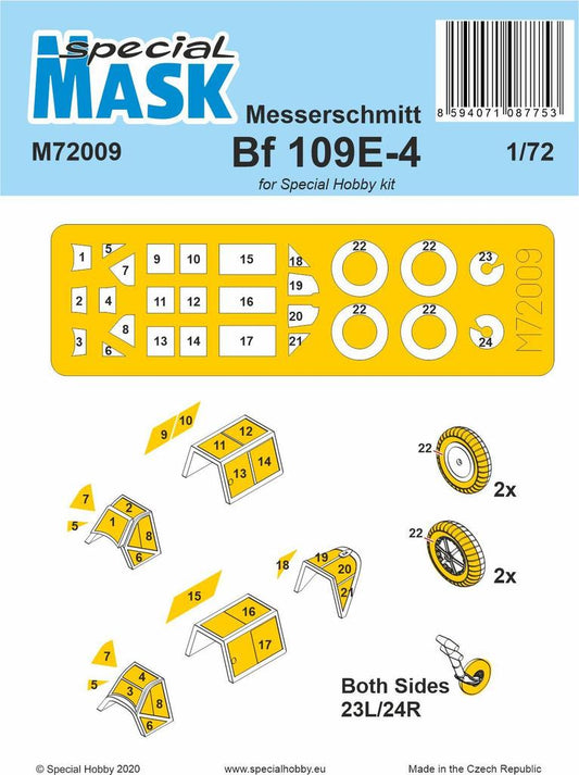 Special Hobby M72009 1:72 Messerschmitt Bf-109E-4/7 Paint Mask